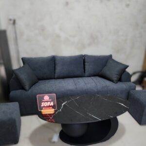 Sofa văng nhung màu xám ánh xanh dương mã S022312