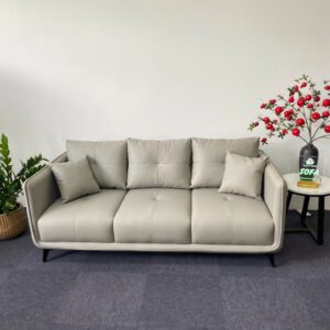 Sofa văng da CN Hàn màu trắng mã S012311