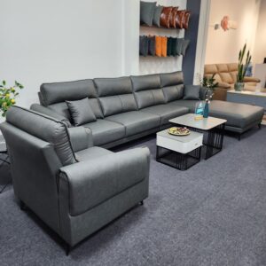 Sofa góc trái da CN Hàn mã S010711