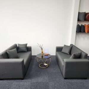 Bộ sofa văng da CN Hàn màu xám mã S063110
