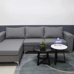 Sofa góc phải vải màu xám S190104
