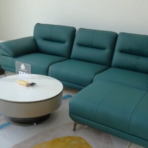 Sofa văng da CN Hàn màu xanh sẫm mã S020104