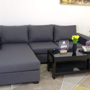 Sofa góc phải vải màu xám trầm mã S012407