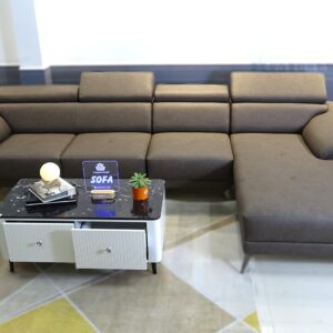 Sofa góc trái bọc da CN Hàn mã S10010