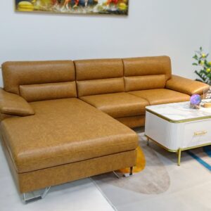 Sofa góc phải chữ L bọc da mã S070104