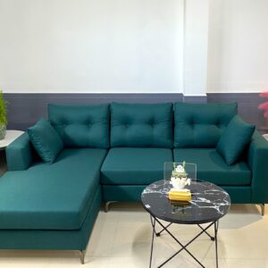 Sofa góc phải vải màu xanh sẫm mã S180104