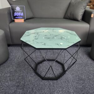 Bàn trà - Bàn sofa kim cương mặt kính BKC111