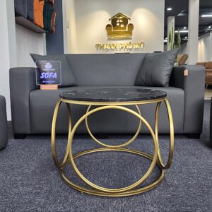 Bàn trà - Bàn sofa tròn mặt đá B0204