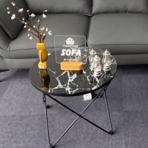 Bàn trà - Bàn sofa tròn mặt kính B0316