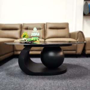 Bàn trà - Bàn sofa hạt châu mặt đá mã B0409