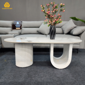 Bàn Trà - Bàn Sofa Mặt Đá Ceramic Hiện Đại