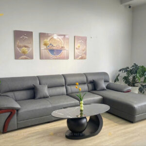 Sofa Góc Da Microfiber cho phòng khách lớn ở Buôn Ma Thuột