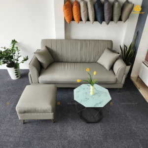 Sofa Văng 1m8 Màu Ghi Ánh Rêu Phong Cách Minimalism