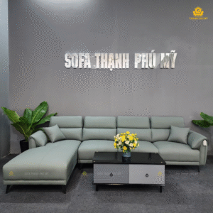 Sofa Góc Da CN Hàn Màu Xanh Hiện Đại Tại Buôn Ma Thuột